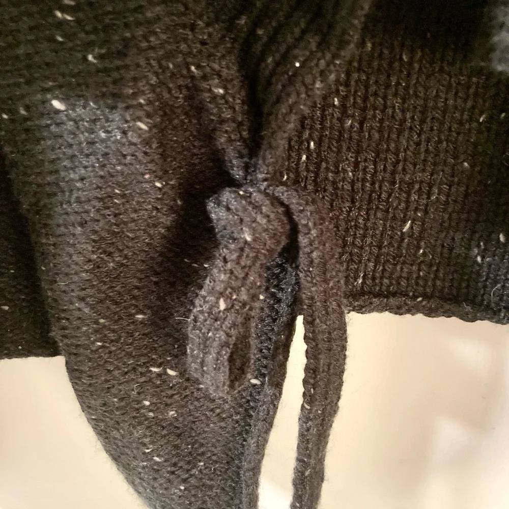 French Connection Black Wool Cardigan Sweater - Picture 3 of 4